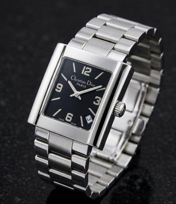 Christian Dior - Riva Rectangular Black Dial Quartz -, Nieuw