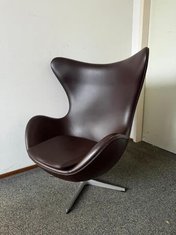 4x Fritz Hansen Egg Chair Fauteuil - Showroomstaat, Verzenden, Zo goed als nieuw, Leer