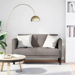 vidaXL Loveseat Bank Taupe 111 cm Stof, Verzenden, Nieuw, Stof