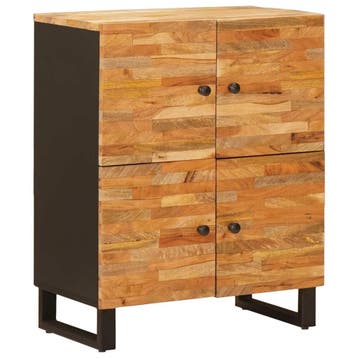 vidaXL Bijzetkast Bruin 60 x 33 x 75 cm Massief Mango Hout, Verzenden, Nieuw