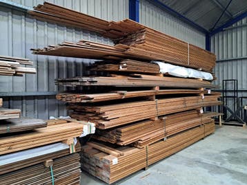 NIEUWE BINNEN !!! Goedkope Partijen ThermoWood gevebekleding, Ophalen, Zo goed als nieuw, Planken