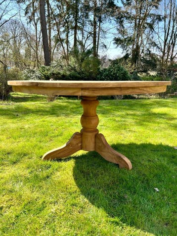 Ronde tuintafel met klassieke poot -  140 cm, Ophalen of Verzenden, Nieuw, Rond