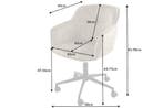 In hoogte verstelbare design bureaustoel EUPHORIA champagne, Huis en Inrichting, Stoelen, Ophalen of Verzenden, Nieuw