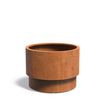 Cortenstaal bloempot Extend Ø100x75cm - Met bodem, 100 cm of meer, Rond, Nieuw, Metaal