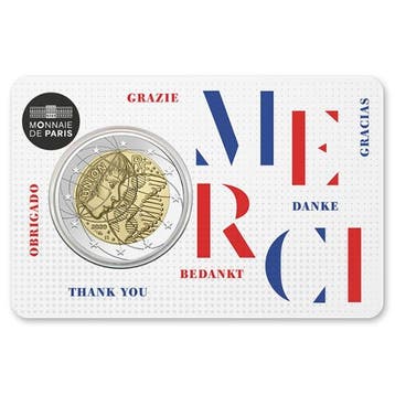 Frankrijk 2 Euro Medisch Onderzoek 2020 Coincard Bedankt, Postzegels en Munten, Munten | Europa | Euromunten, Verzenden