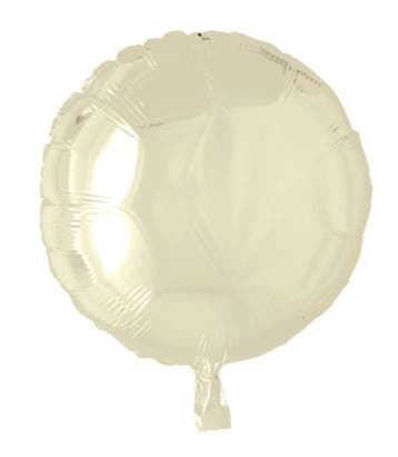 Folieballon rond ivoor, Verzenden, Nieuw, Versiering, Verjaardag