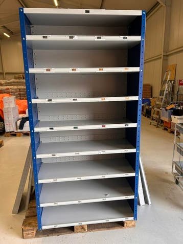 Metalen Magazijnkast Vakkenkast - 8 legborden - 45CM diep!