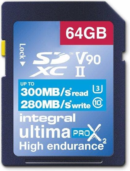 SDXC UltimaPro X2 64GB 300 MB/sec, Audio, Tv en Foto, Fotografie | Accu's en Batterijen, Nieuw, Ophalen of Verzenden