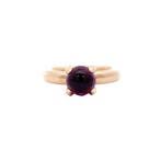 Rosegouden Bron ring met granaat 14 karaat, Sieraden, Tassen en Uiterlijk, Ringen, Verzenden, Zo goed als nieuw, Goud