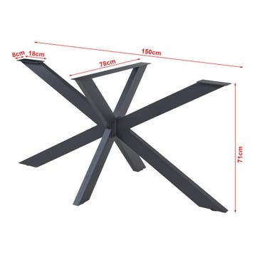 Stalen onderstel Oberau tafelpoot 150x78x71 cm zwart [en.cas, Huis en Inrichting, Verzenden, Nieuw