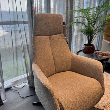 Relaxfauteuil Blomira - Stof Naturel - Medium - IN.HOUSE, Huis en Inrichting, Fauteuils, Nieuw, 75 tot 100 cm, Ophalen of Verzenden