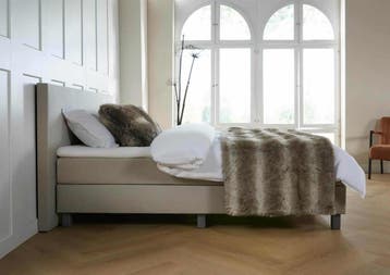 ACTIE! Boxspring Venetië 140 200 Beige, Huis en Inrichting, Verzenden, Beige, Nieuw, 140 cm