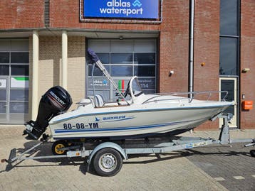 Quicksilver 425 Commander + Mercury 50pk (2015), Ophalen, Zo goed als nieuw, 30 tot 50 pk, Buitenboordmotor