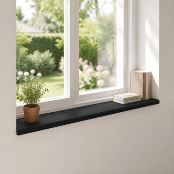 vidaXL Raamkozijnen 2 st Zwart 140 x 30 x 2 cm Massief, Verzenden, Nieuw