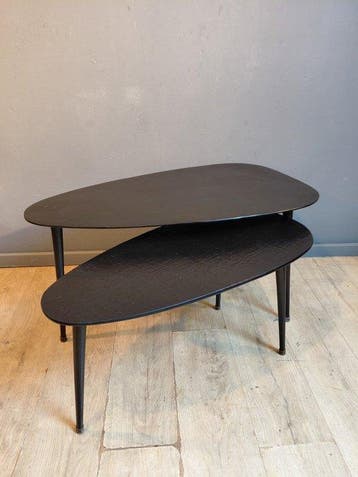 Set bijzettafels (2) - Aluminium, Metaal - Triangle Set, Nieuw