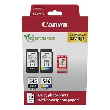 Canon PG-545/CL-546 photo value pack Inktcartridge, Computers en Software, Printerbenodigdheden, Verzenden, Nieuw, Canon