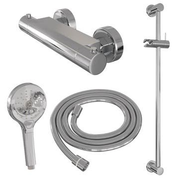 Brauer Chrome Edition Glijstangset met Thermostaatkraan -, Ophalen of Verzenden, Nieuw