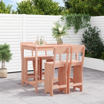 vidaXL 5-delige Tuinset massief douglashout, Verzenden, Nieuw, 5 zitplaatsen, Tuinset