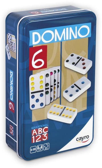 Domino Dubbel 6 Kleur Tin | Cayro - Gezelschapsspellen, Verzenden, Nieuw