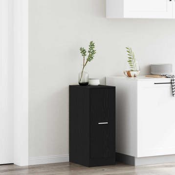 vidaXL Apothekerskast Zwart eiken 30 x 41 x 77,5 cm Bewerkt, Huis en Inrichting, Verzenden, Nieuw