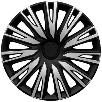 4-Delige Wieldoppen  Copra 14-inch zilver/zwart, Auto diversen, Verzenden, Nieuw