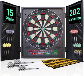 Elektronisch Dartbord met Deuren | Retourdeal 34% Korting, Sport en Fitness, Darts, Ophalen of Verzenden, Zo goed als nieuw, Dartbord met pijlen