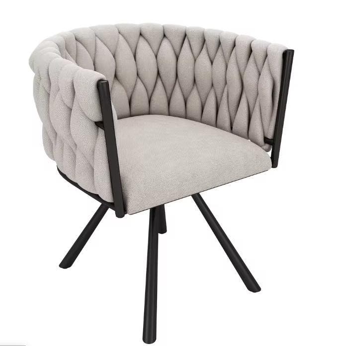 Set van 2 Linnen Draaistoelen – Comfort &amp; Metalen Poten, Huis en Inrichting, Stoelen, Nieuw, Verzenden