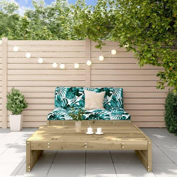 vidaXL 2-delige Loungeset met kussens geïmpregneerd, Verzenden, Nieuw, 2 zitplaatsen, Loungeset