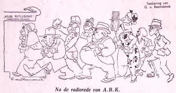 Spotprent over de Nieuwe Rotterdamse Courant (lijst optie), Verzenden