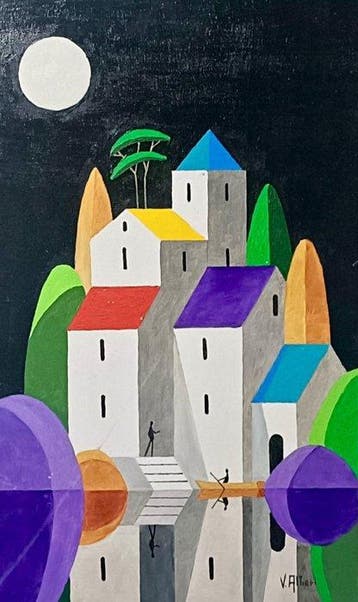 Vittorio Altieri (XX) - Geometrie dAcqua e di Luna, Antiek en Kunst