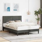 vidaXL Bedframe met hoofdeinde Donkergrijs 160 x 200 cm, Verzenden, Nieuw