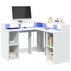 vidaXL Bureau met LED-verlichting 130x130x91 cm bewerkt hout, Huis en Inrichting, Bureaus, Verzenden, Nieuw