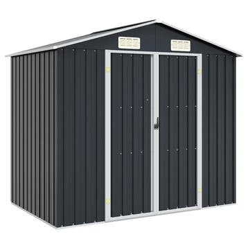 vidaXL Tuinschuur 205x129x183 cm gegalvaniseerd staal, Tuin en Terras, Verzenden, Nieuw