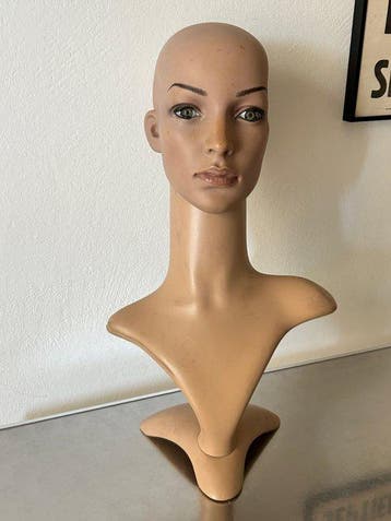 Mannequin - Vintage Sculptural Female Bust with Detachable