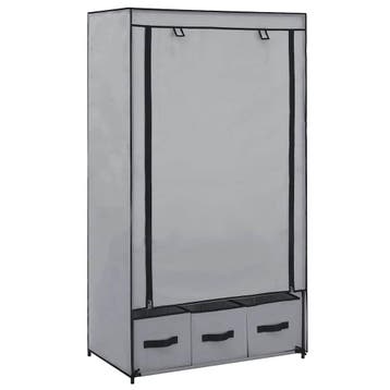 vidaXL Kledingkast 87x49x159 cm stof grijs, Verzenden, Nieuw