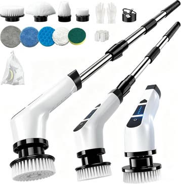 Power scrubber set - 7 uur accu - Tweedekansje OP=OP, Ophalen of Verzenden, Bezem of Borstel