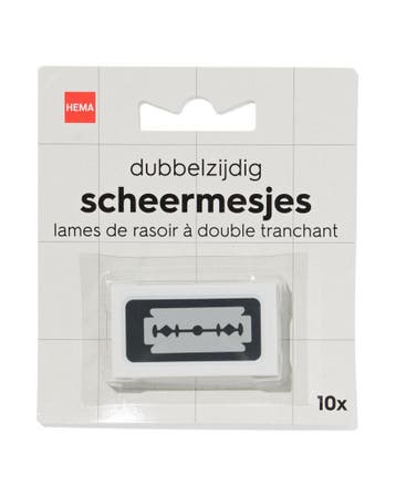 HEMA Dubbelzijdige scheermesjes navulling - 10 stuks, Verzenden, Nieuw