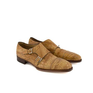 Enzo Bonafè-Crocodile-Doublemonk - Veterschoenen - Maat: EU, Nieuw