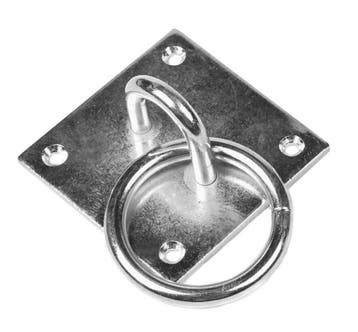Oogplaat met ring (80x80 mm), verzinkt ijzer, Ophalen of Verzenden, Nieuw