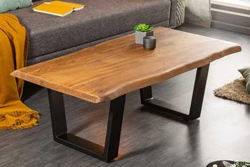 Massief houten boomstam salontafel MAMMUT 110 cm acacia, Ophalen of Verzenden, Nieuw
