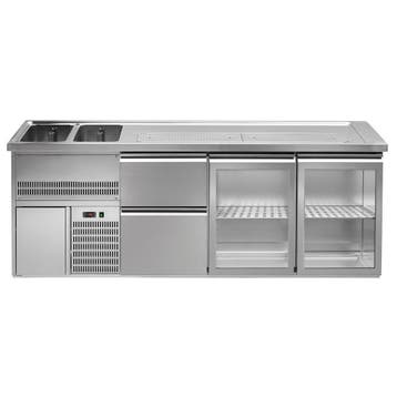 GGM Gastro | Barkoelkast PREMIUM PLUS - 2500x700mm - 2 |, Verzenden, Nieuw in verpakking, Meubilair