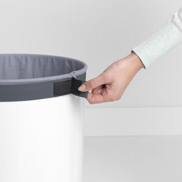 Brabantia Wasmand - met Deksel - 60 l - White / Kurken, Ophalen of Verzenden, Zo goed als nieuw