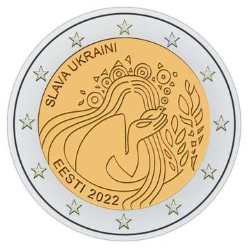 Estland 2 Euro Oekraïne 2022, Postzegels en Munten, Munten | Europa | Euromunten, Verzenden