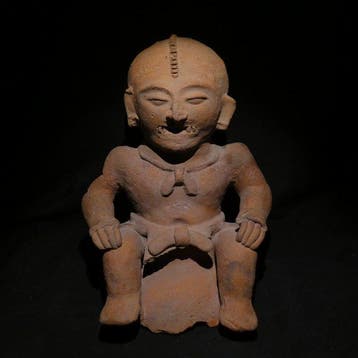 Veracruz, Mexico, Terracotta Figuur. 34,5 cm hoog. Spaanse