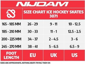 Nijdam IJshockeyschaats - Verstelbaar - Zwart/Grijs- Maat, Ophalen of Verzenden, Nieuw, Nijdam