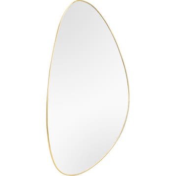 Spiegel - Livion Uca - Ovaal - Inclusief Lijst - Goud -, Huis en Inrichting, Woonaccessoires | Spiegels, Ophalen of Verzenden