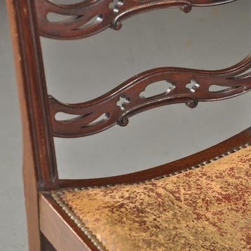 8 mahonie ladderbacks bekleding naar wens Norman & Stacey 19, Antiek en Kunst, Ophalen of Verzenden
