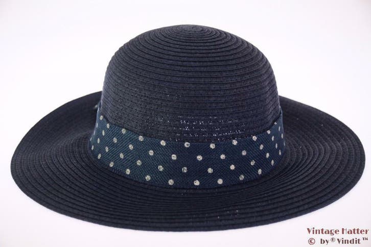 dames Zomerhoed blauw met polkadot band 53-57 Nieuw, Kleding | Dames, Hoeden en Petten, Hoed, Nieuw, One size fits all, Ophalen of Verzenden