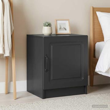 vidaXL Nachtkastje 2 st Zwart 43 x 34,5 x 47 cm Bewerkt hout, Minder dan 45 cm, Verzenden, Nieuw, Minder dan 55 cm