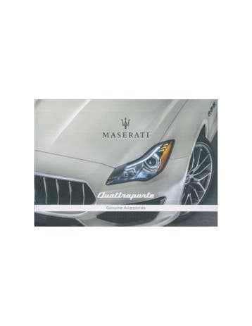 2017 MASERATI QUATTROPORTE GENUINE ACCESSORIES BROCHURE, Nieuw, Author